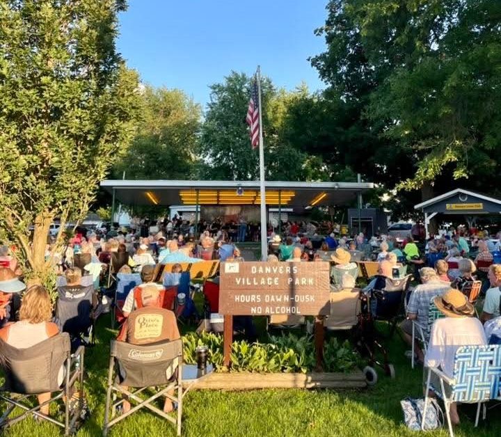 Danvers Community Band performing in the park